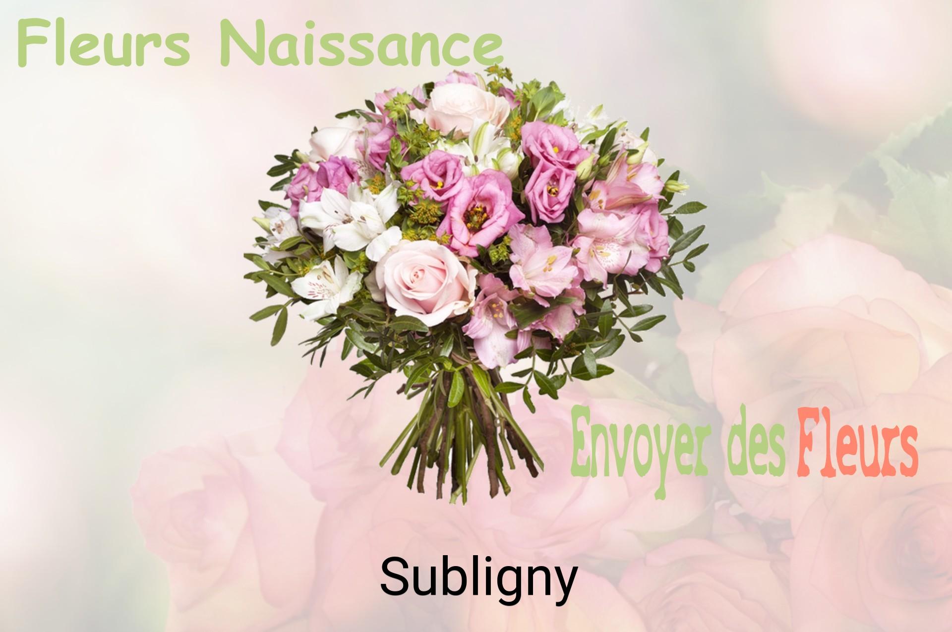 Bouquet de fleurs de naissance livré à Subligny